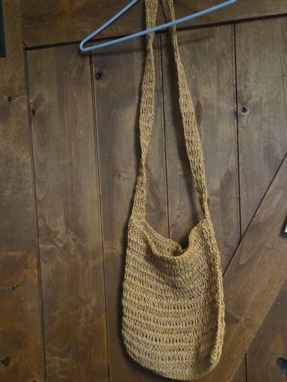 Woven Straw Crossbody Bag - Natural Tan